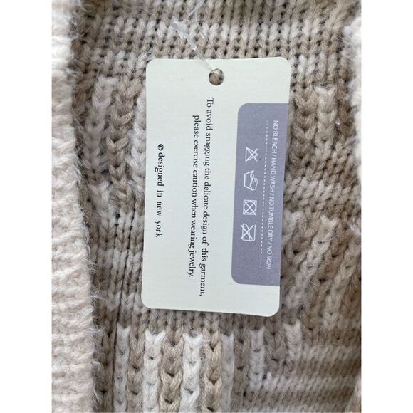 NWT Life is Beautiful  size L/XL cream and oatmeal open front cardigan - Picture 5 of 6